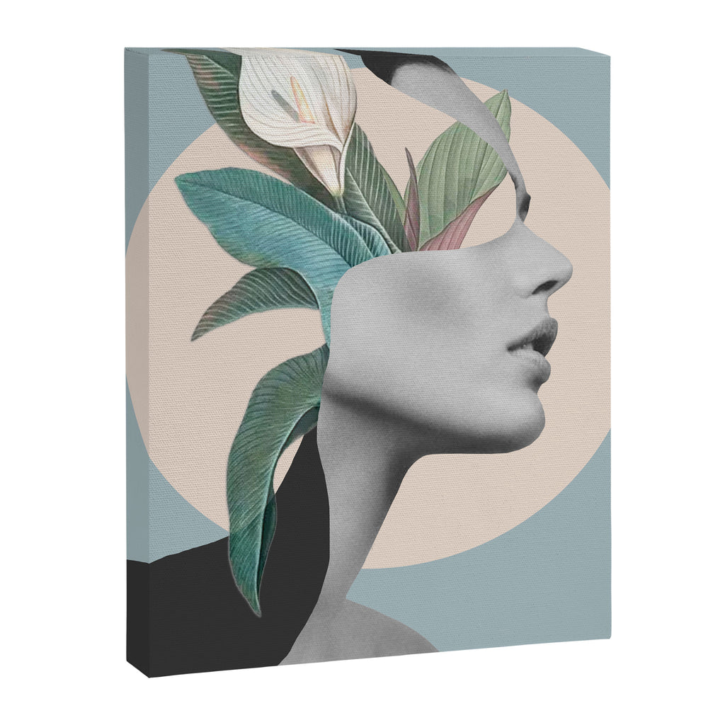 Floral Portrait /collage Canvas Print Gallery Image 6