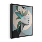 Floral Portrait /collage Framed Canvas Print Gallery Image 2