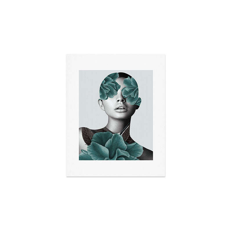 Floral Portrait (woman) Art Print Gallery Image 1
