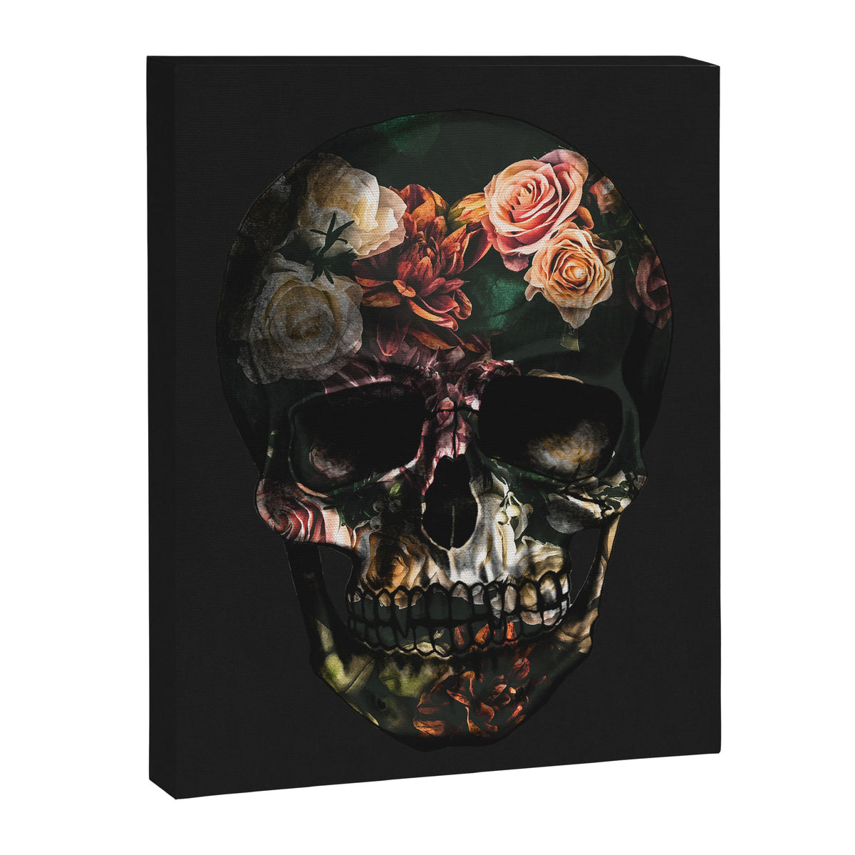 FLORAL SKULL Canvas Print Gallery Image 8