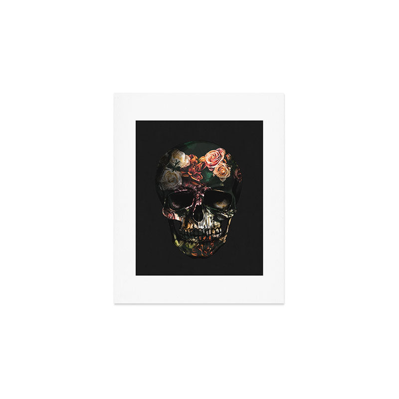 FLORAL SKULL Art Print Gallery Image 1