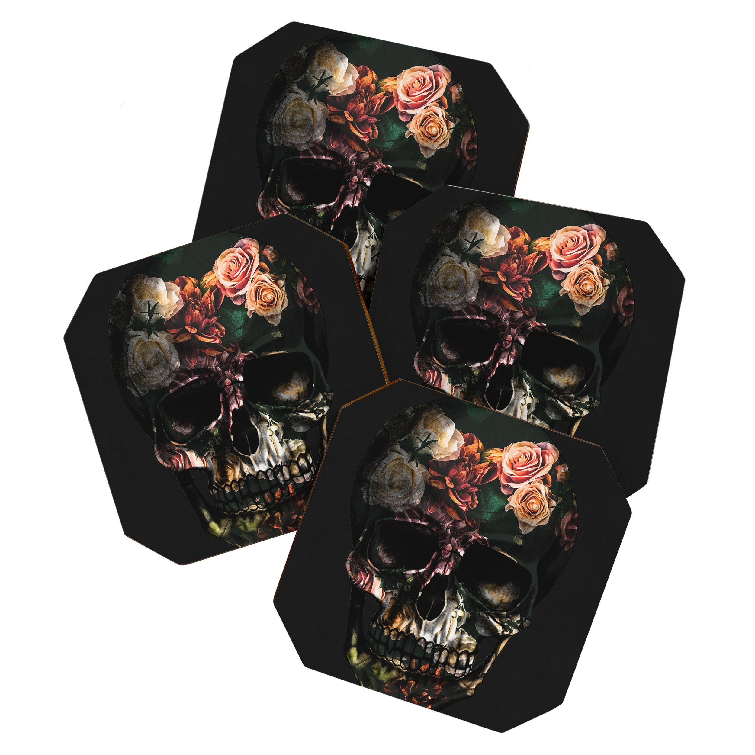 FLORAL SKULL Coaster Gallery Image 1