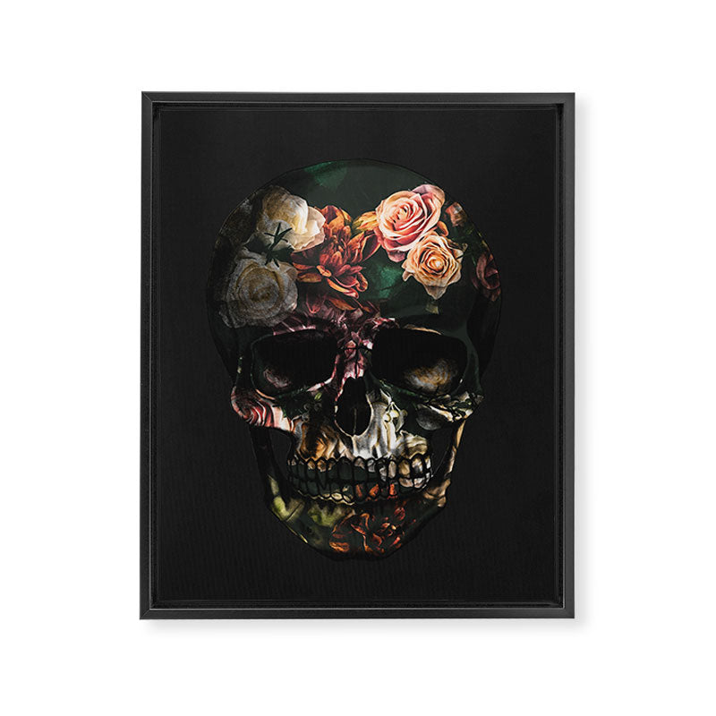FLORAL SKULL Framed Canvas Print Gallery Image 8