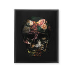 FLORAL SKULL Framed Canvas Print Gallery Image 8