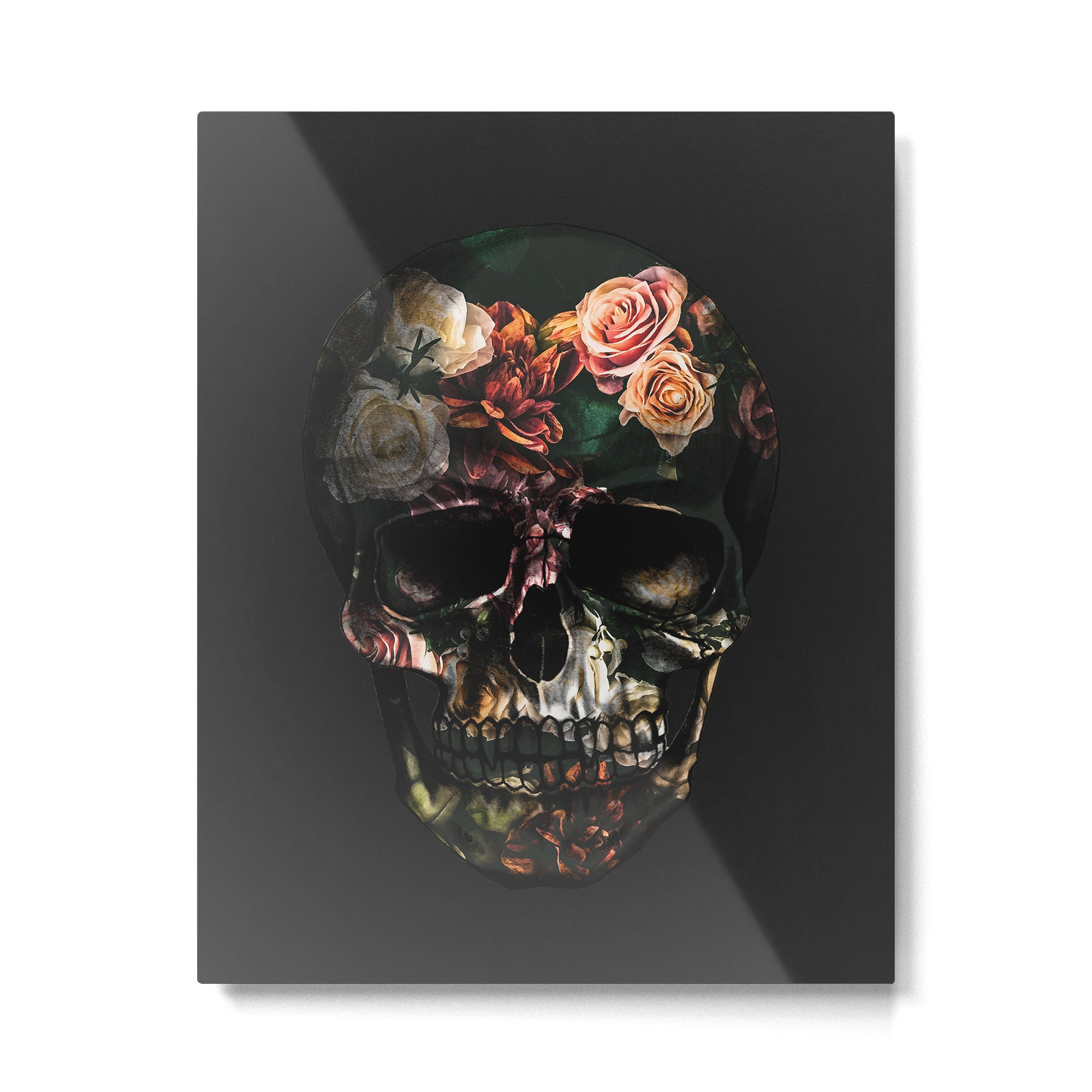 FLORAL SKULL Metal Print Gallery Image 6
