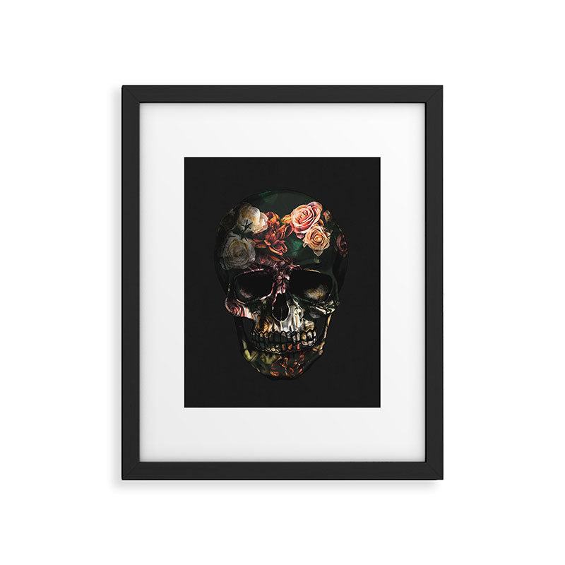 FLORAL SKULL Framed Art Print Gallery Image 6
