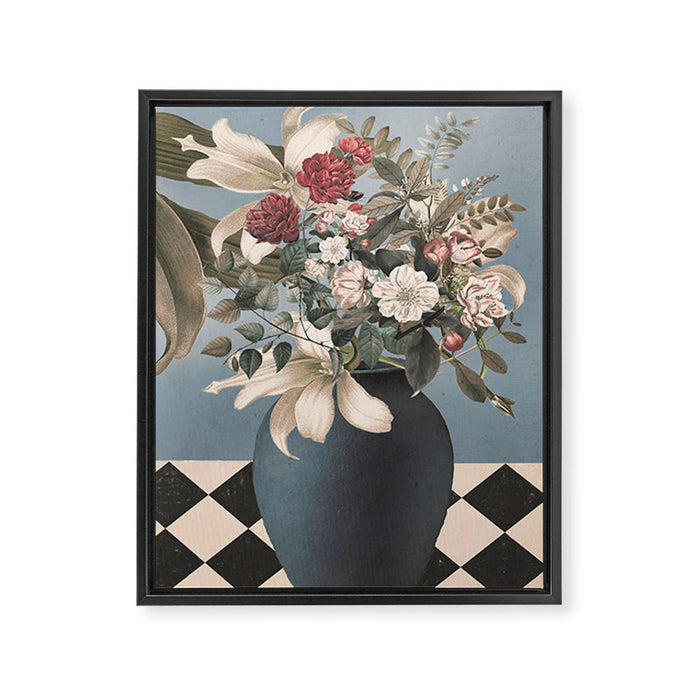 Flowers in The Vase Framed Canvas Print Gallery Image 1