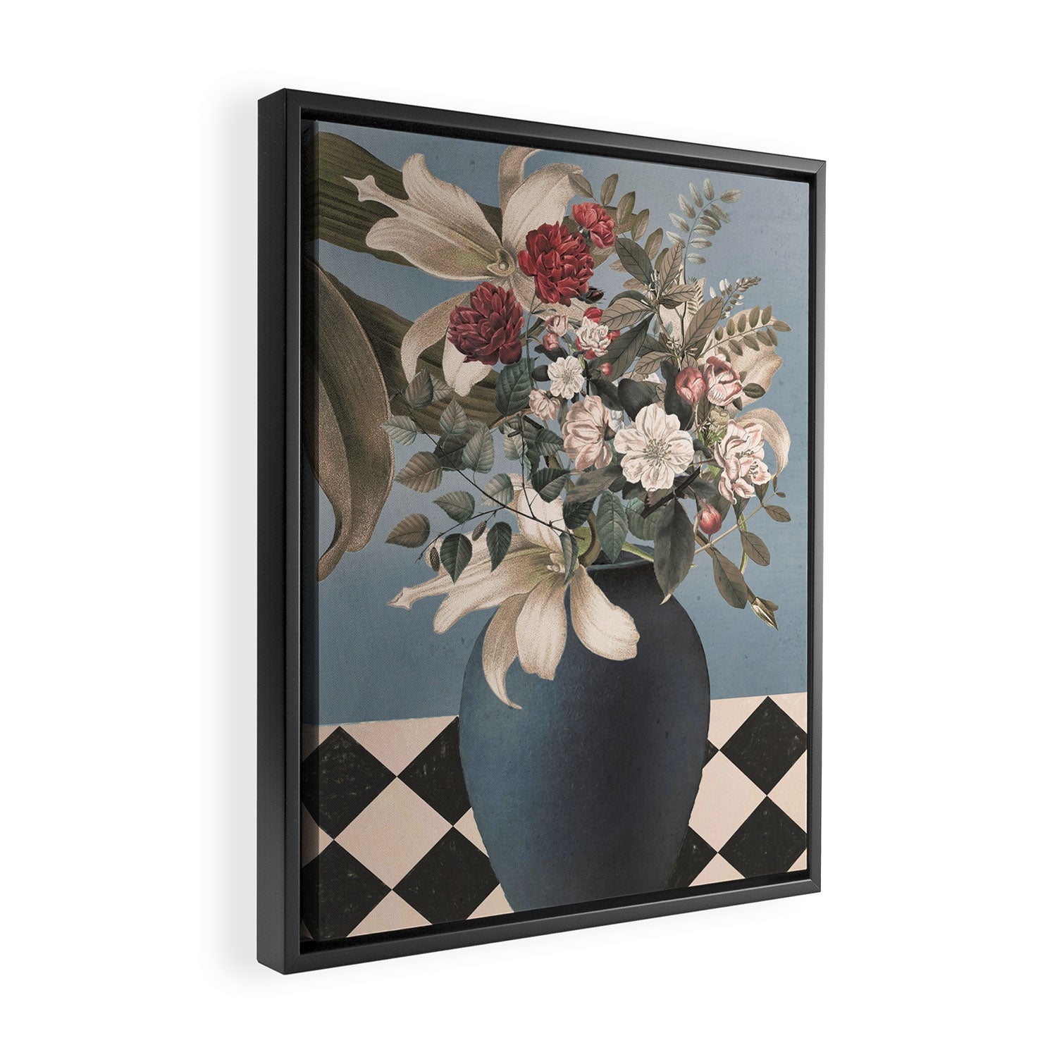 Flowers in The Vase Framed Canvas Print Gallery Image 2