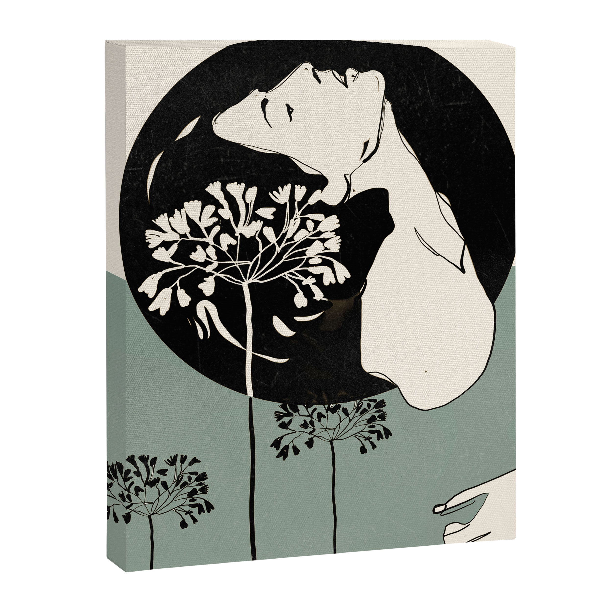 Gentle Beauty 9 Line Drawing Canvas Print Gallery Image 6