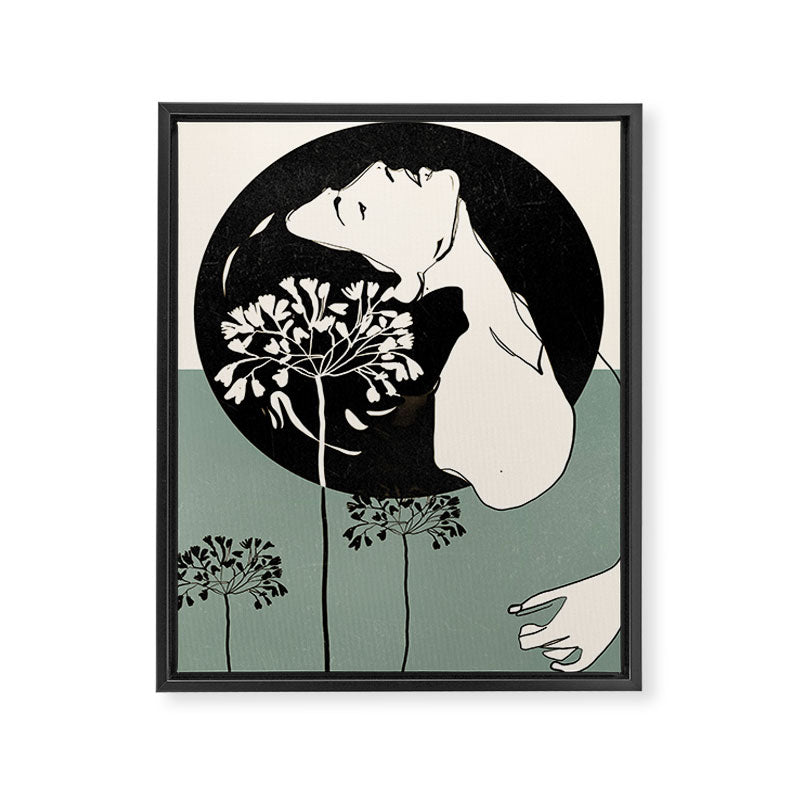 Gentle Beauty 9 Line Drawing Framed Canvas Print Gallery Image 6
