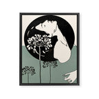 Gentle Beauty 9 Line Drawing Framed Canvas Print Gallery Image 6