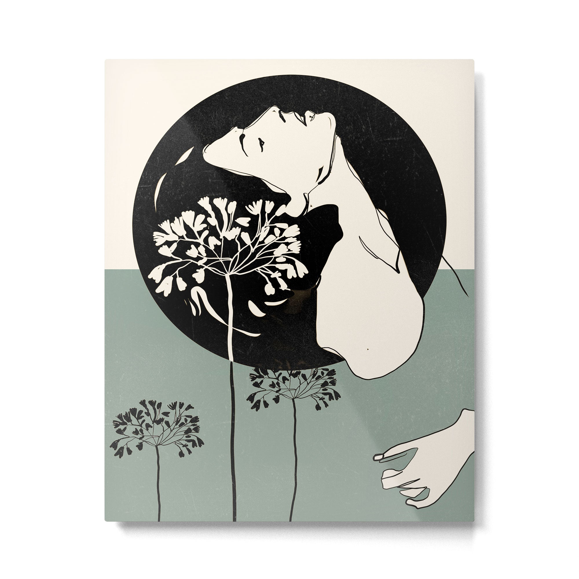 Gentle Beauty 9 Line Drawing Metal Print Gallery Image 4