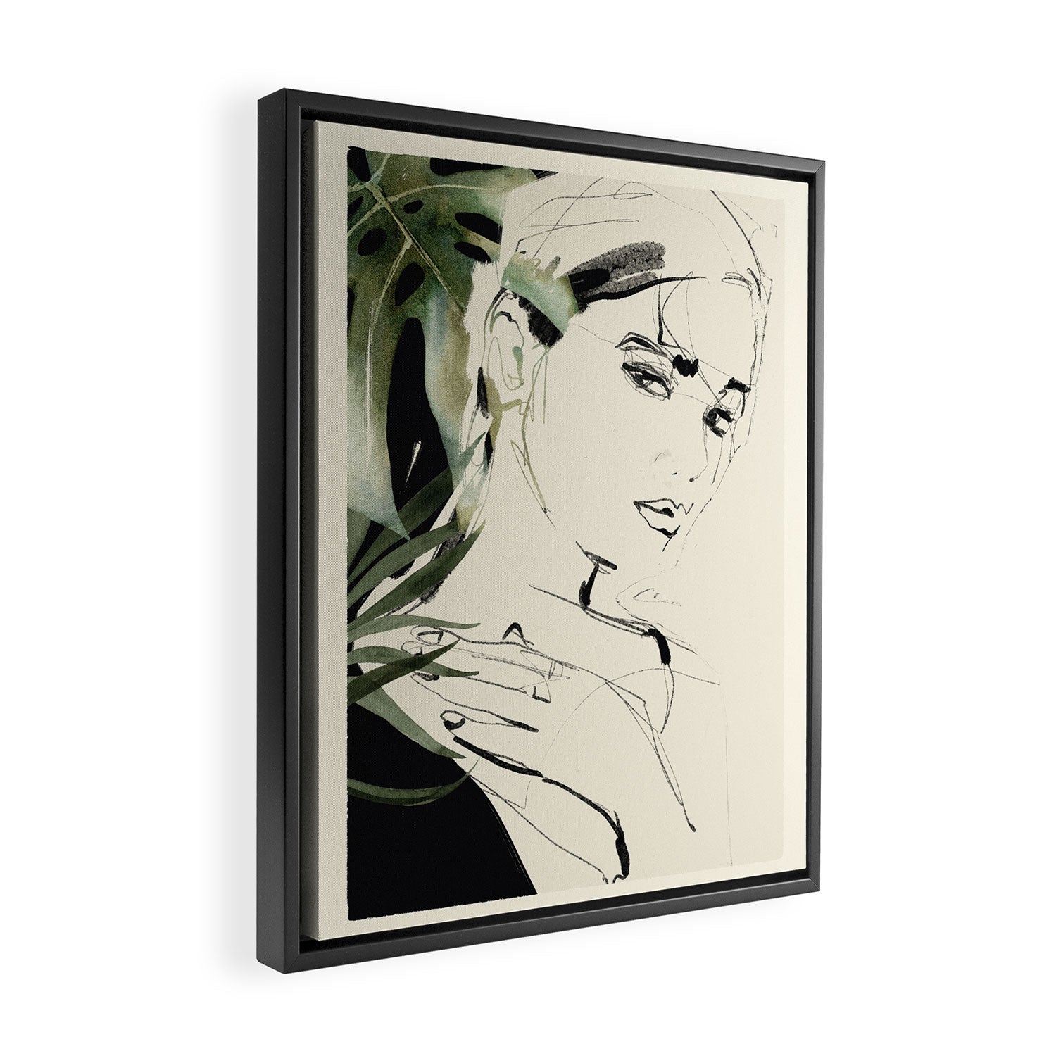 Girl Portrait 4 Framed Canvas Print Gallery Image 2