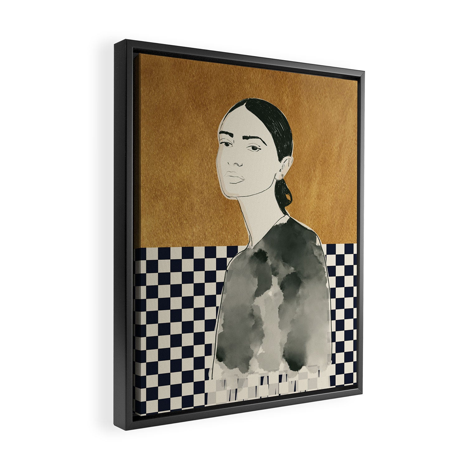 Girl Portrait 5 Framed Canvas Print Gallery Image 2