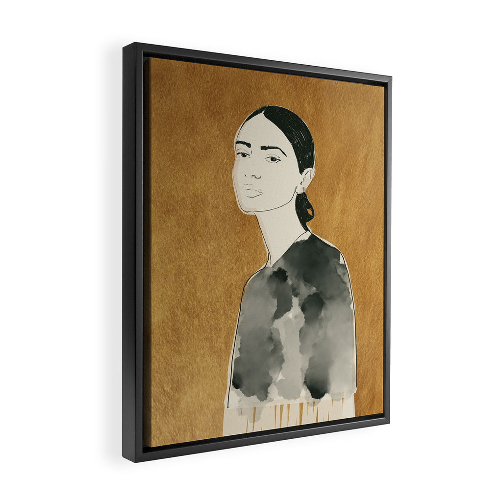 Girl Portrait 6 Framed Canvas Print Gallery Image 2