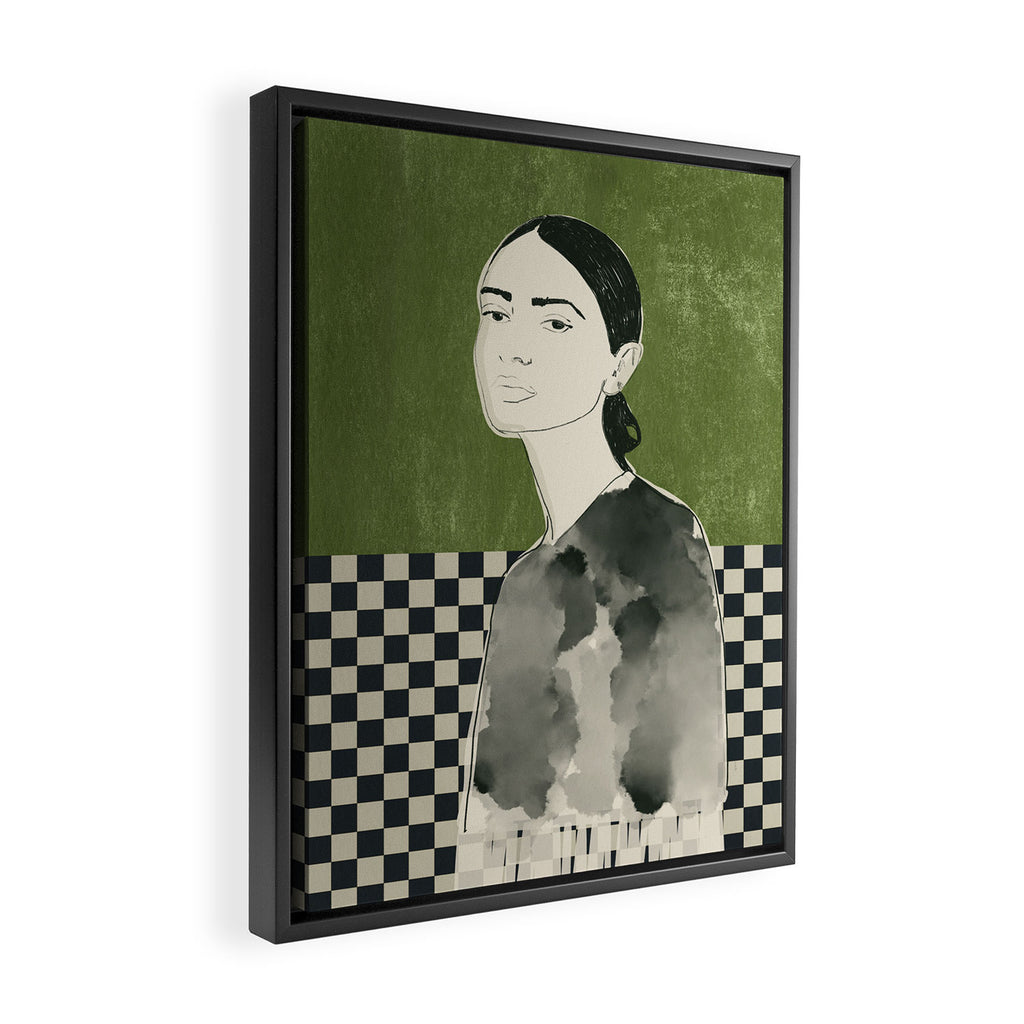 Girl Portrait Framed Canvas Print Gallery Image 2