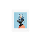 Girl with parrot Art Print Gallery Image 1