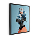 Girl with parrot Framed Canvas Print Gallery Image 2