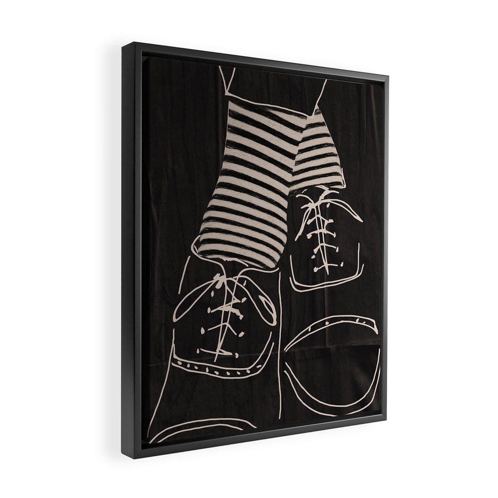 Good Mood  Line Art Framed Canvas Print Gallery Image 2
