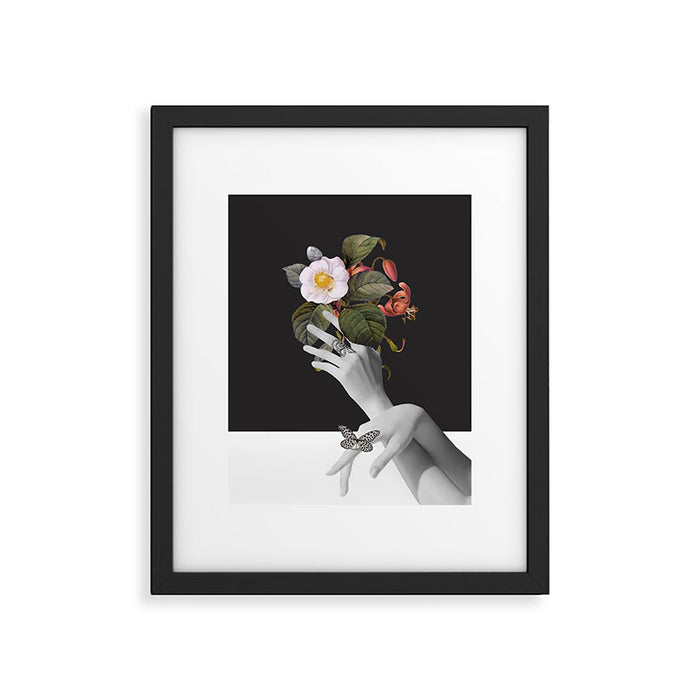 Hands With Flowers Framed Art Print Gallery Image 1