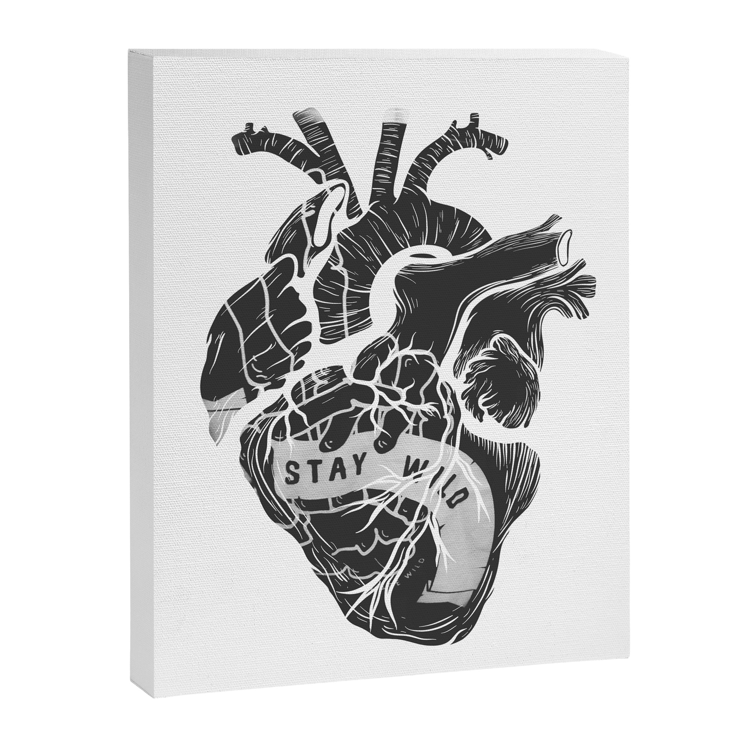 Heart (stay wild) Canvas Print Gallery Image 3