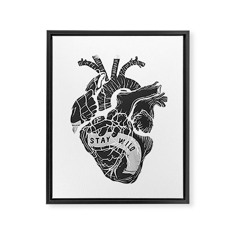 Heart (stay wild) Framed Canvas Print Gallery Image 3