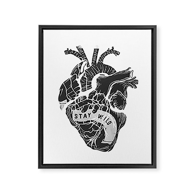 Heart (stay wild) Framed Canvas Print Gallery Image 6