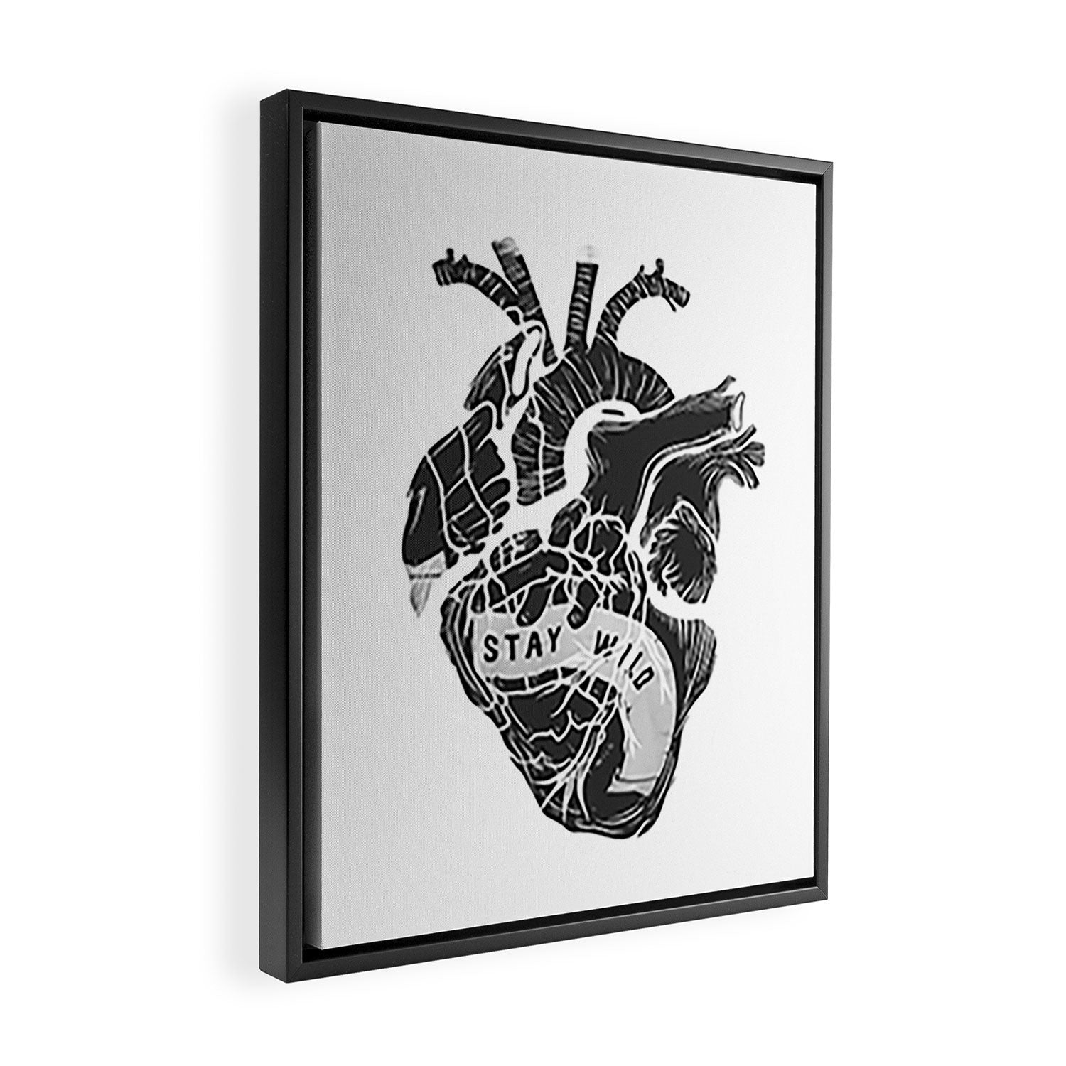 Heart (stay wild) Framed Canvas Print Gallery Image 2