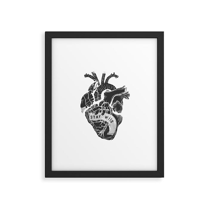 Heart (stay wild) Framed Art Print Gallery Image 1