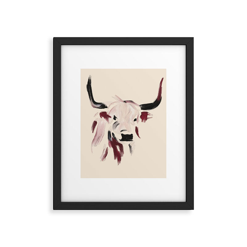 Highland Cow Framed Art Print Gallery Image 5