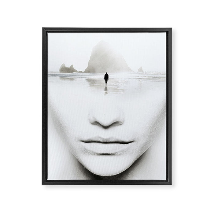 in thoughts Framed Canvas Print Gallery Image 1