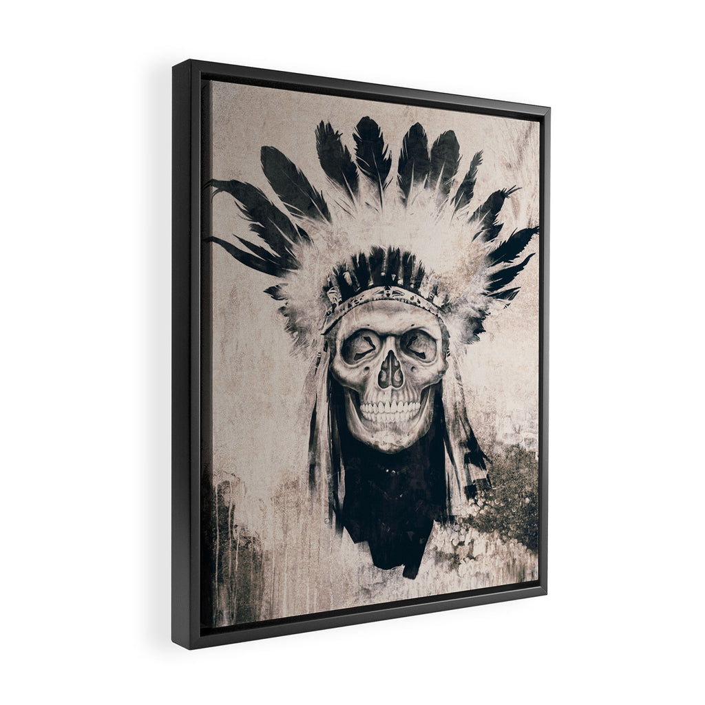 INDIAN SKULL Framed Canvas Print Gallery Image 2