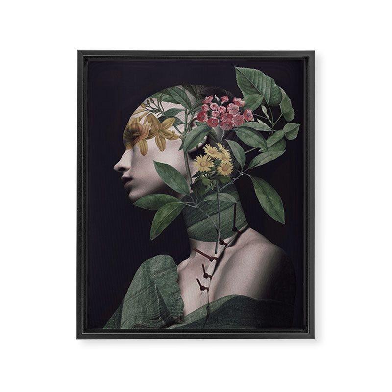 Lady Portrait Framed Canvas Print Gallery Image 6