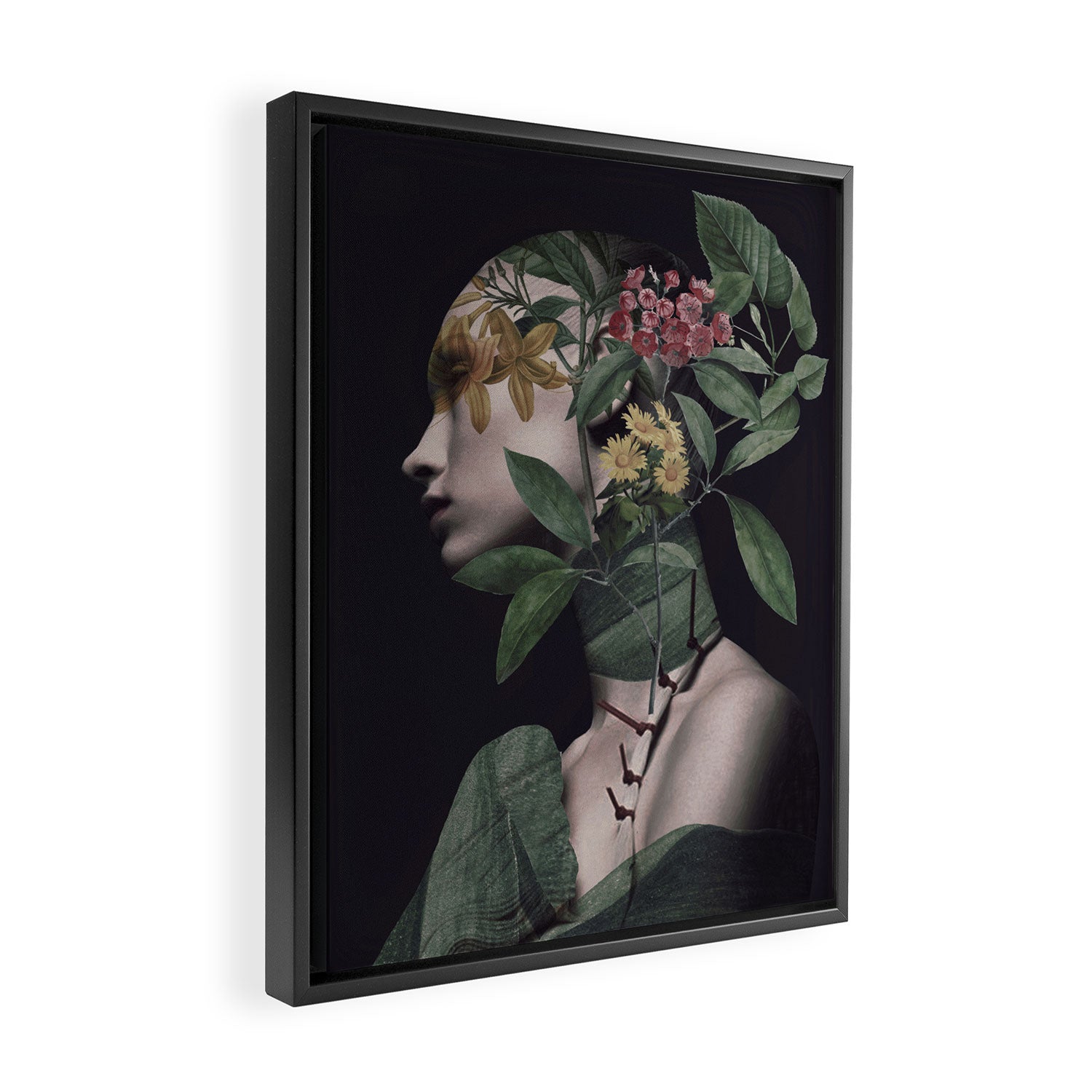 Lady Portrait Framed Canvas Print Gallery Image 2
