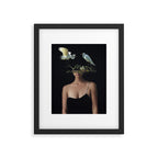 Lady with Birds 3 Framed Art Print Gallery Image 5