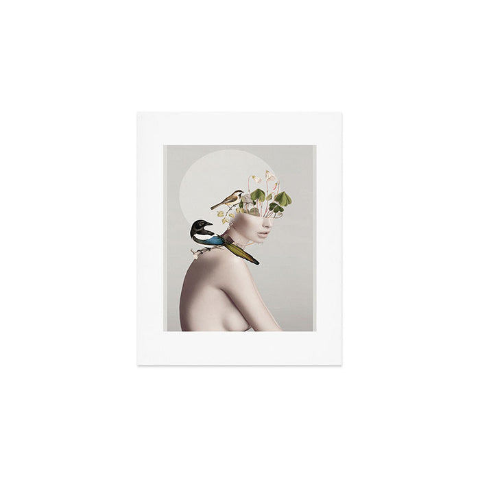 Lady with Birds 5 Art Print Gallery Image 1