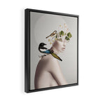 Lady with Birds 5 Framed Canvas Print Gallery Image 2