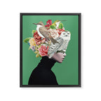 Lady with Birds(portrait) 2 Framed Canvas Print Gallery Image 6