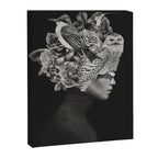 Lady with Birds(portrait) Canvas Print Gallery Image 6
