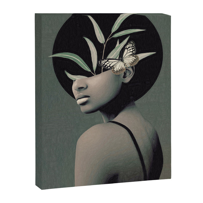Lady With Butterfly  Canvas Print Gallery Image 1