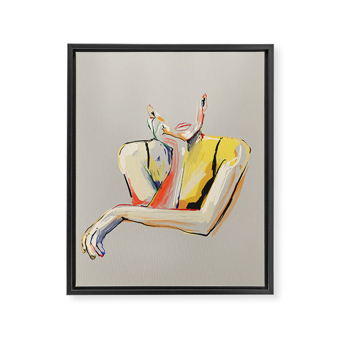 Minimal Abstract Woman 3 Framed Canvas Print Gallery Image 1
