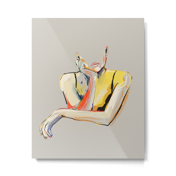 Minimal Abstract Woman 3 Metal Print Gallery Image 1