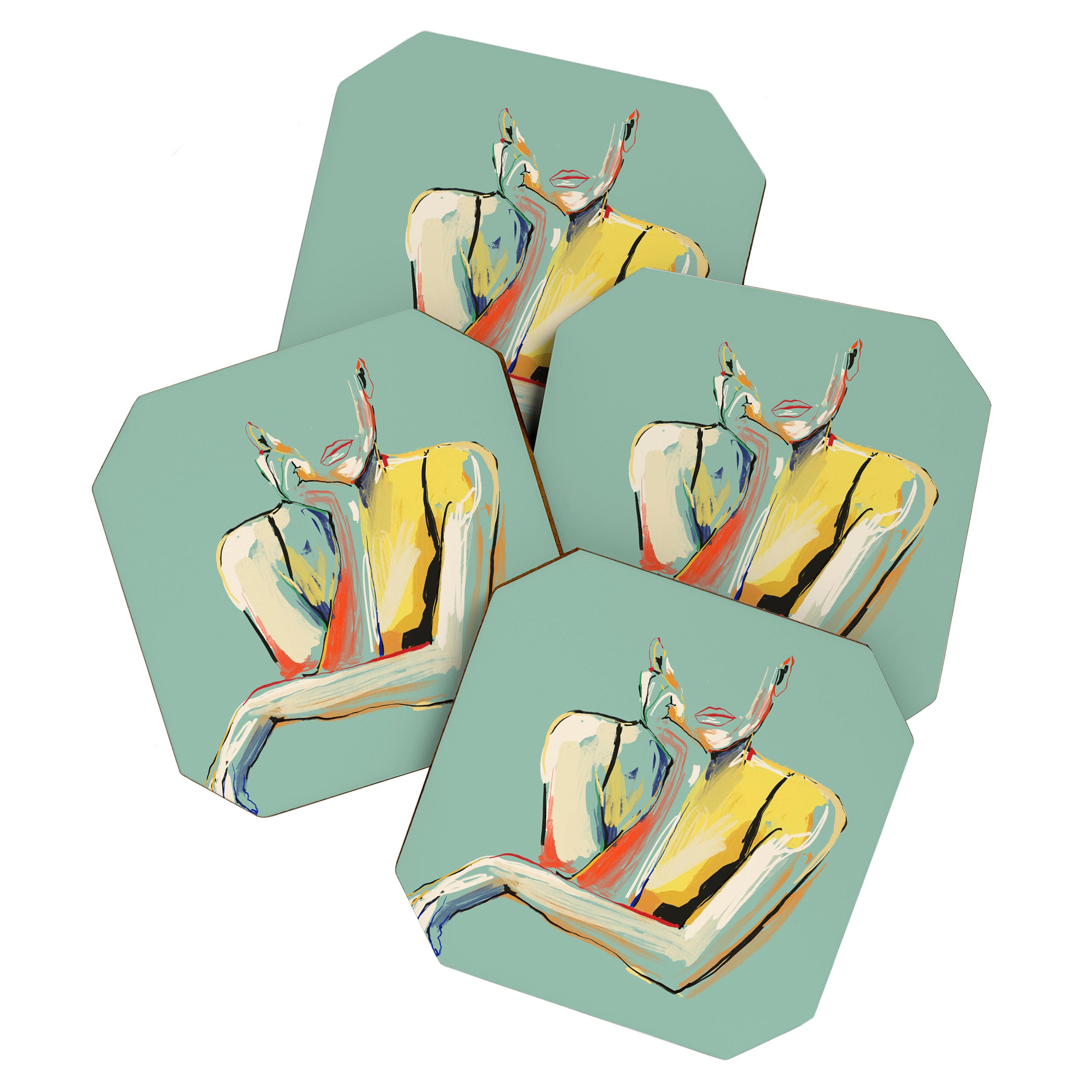 Minimal Abstract Woman 4 Coaster Gallery Image 1