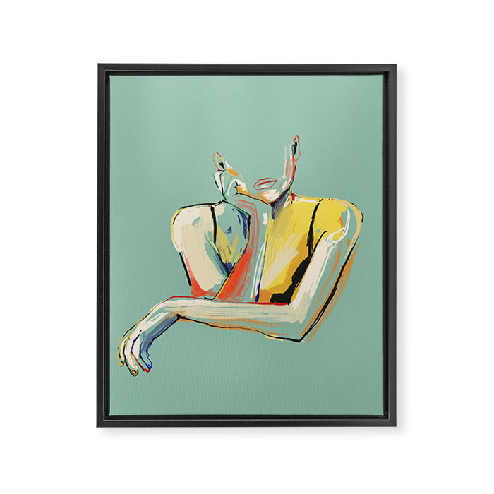 Minimal Abstract Woman 4 Framed Canvas Print Gallery Image 1