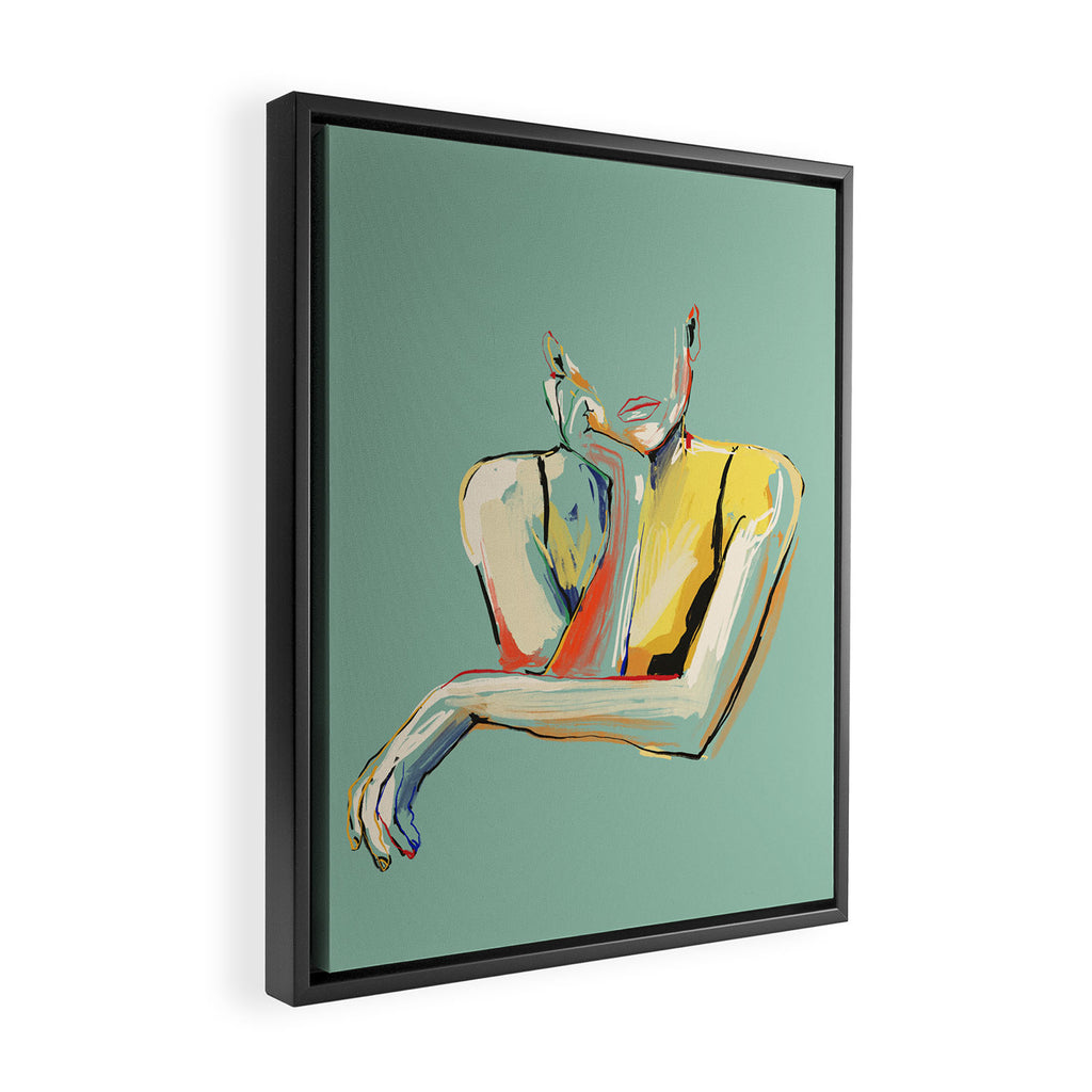 Minimal Abstract Woman 4 Framed Canvas Print Gallery Image 2