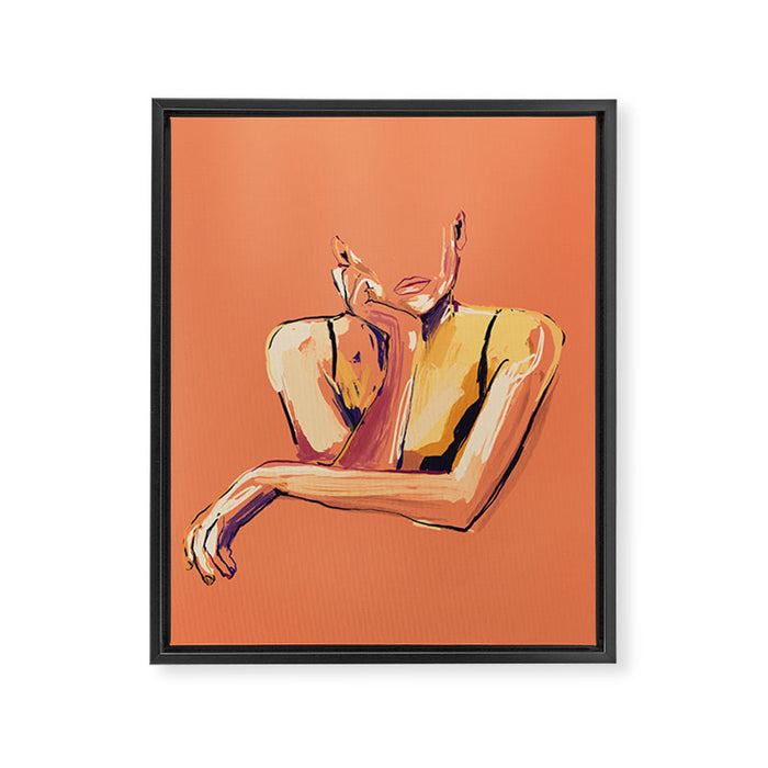 Minimal Abstract Woman 6 Framed Canvas Print Gallery Image 1