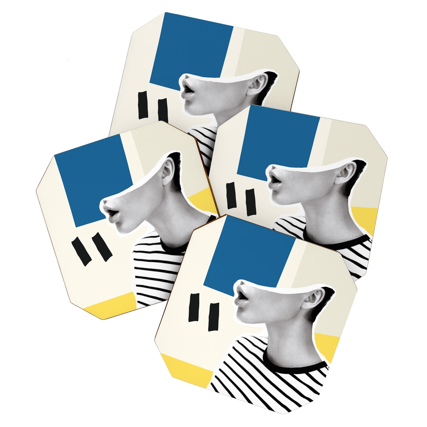 minimal collage Coaster Gallery Image 1