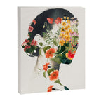 Minimal Collage Floral Portrait 4 Canvas Print Gallery Image 6