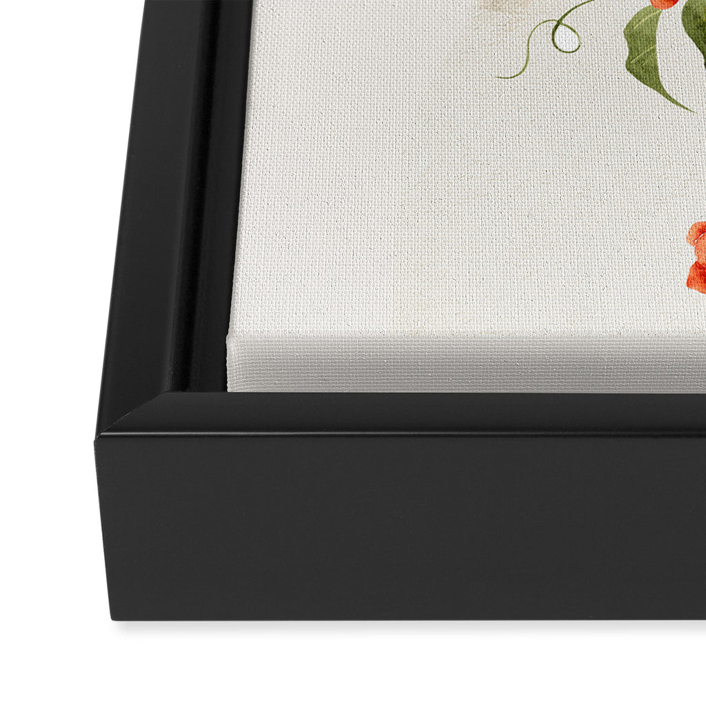 Minimal Collage Floral Portrait 4 Framed Canvas Print Gallery Image 3