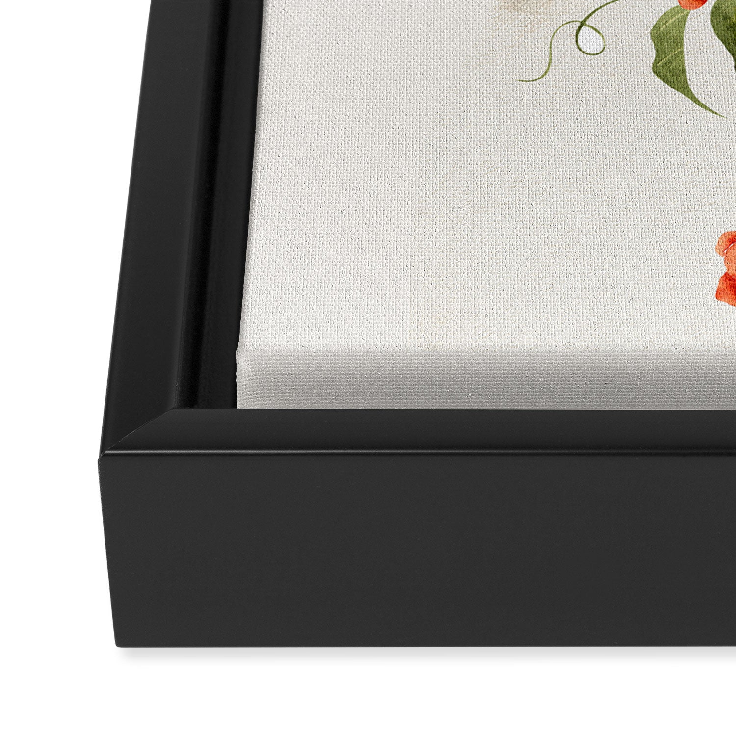 Minimal Collage Floral Portrait 4 Framed Canvas Print Gallery Image 3